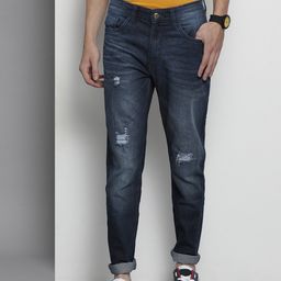 the indian garage co. Men Slim Mid Rise Blue Jeans-picture-11
