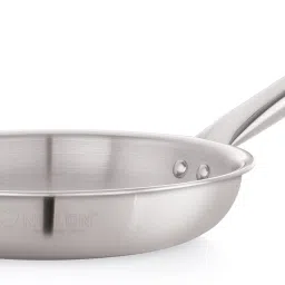 Plus Triply 3 Layer Stainless Steel Cookware Fry Pan 24cm |Low Oil Cooking Fry Pan 24 cm diameter 1.7 L capacity-image-43