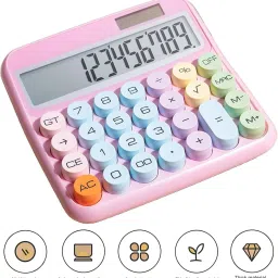 shikshapatri Mechanical Switch Calculator,12 Digit Large LCD Display,Basic Calculators Colorful Candy Calculator, Bubble Cute for Office, School, Automatic Sleep BasicCalculator image 2