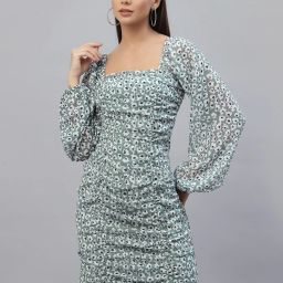 Women Bodycon Green Above Knee/Mid Thigh Length Dress-image-39