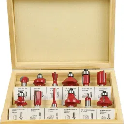 12Pcs Premium Router Bit Set – 6mm Shank, Professional Quality with Wooden Case(12 Bits)-1