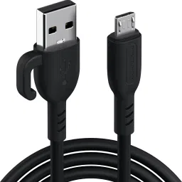 Portronics Micro USB Cable 3 A 1 m Konnect Core 3 USB-A to Micro Cable,Inbuilt Cable Management Hook,3A-28