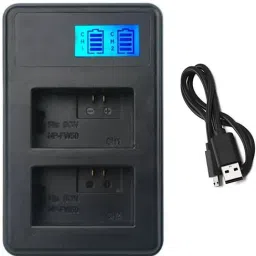 Camstuffs NP-Fw-50 Dual USB charger with LCD display for son-y Camera Battery Charger-picture-18