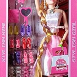 Stylish Long Hair Doll Set with Movable Joints for Kids(Pack of 1)-50