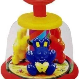 Plastic Push and Spin Toy - Push N Spin Toy, Multicolor Rattle-24