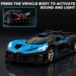 1:24 Bugatti Bolide Diecast Light Sound Alloy Model pc 1-picture-36