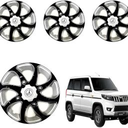 CAR WHEEL CAP/ WHEEL COVER LATEST BOLERO "SILVER_BLACK" 15 INCHI Wheel Cover For Mahindra Bolero, Scorpio, TUV-300-image-60