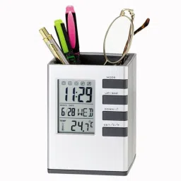 Digital Silver Clock-1