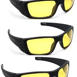UV Protection, Night Vision, Riding Glasses Wrap-around Sunglasses (55)-11