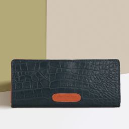 Women Casual Blue Genuine Leather Wallet - Regular Size-image-8
