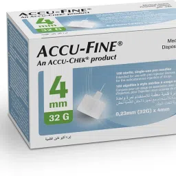 ACCU-CHEK Accu-Fine Insulin Pen Needles – Pack of 100 – (32G) * 4mm Glucometer Lancets-image-50