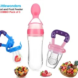 Newborn Baby Feeding Bottle & Fruit Feeder With Cover (pack Of 3) Teether and Feeder-image-92