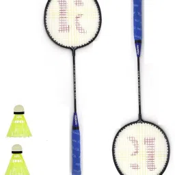Single Shaft Badminton Racket Pack Of 2 Piece With 2 Piece Plastic Shuttle Badminton Kit-image-45