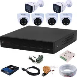 CP PLUS 8 Channal HD DVR 1080p 1Pcs,Colorful View In Nightvision Outdoor Camera 2.4 MP 2Pcs, Indoor Camera 2.4 MP 4Pcs,1 TB Hard Disk,Full combo set ( TRUSTED PURCHASE FOR ARMRetail ) Security Camera-4