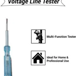 zexson 2pc Combo Voltage Tester + Electrical Line Testing Screwdriver Voltage Alert Pen Non-Contact Electric Voltage Power Detector Electrical Testing Pen Tester Induction Test Pencil LED Continuity Tester Electric Meter Fault Finder Tester for All Wire, Power Cables, Electrical & Electronic Circuits and Identify Installed Lines Electric Tester Lineman Testing Pen Electrician Screwdriver Multi-Purpose Electricity Current Voltage Tester Digital Electrical Line Tester Digital Voltage Tester image 2