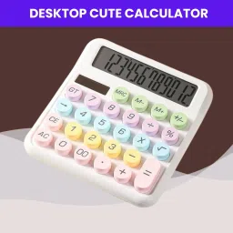 Desktop Calculator, 12-Digit Large LCD and Large Buttons for Office, Homes W155 Basic Calculator-96