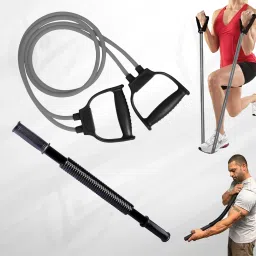 Fitness Combo of Power Twister 30 Kg & Double Toning Tube for Workout Fitness Accessory Kit Kit-image-88