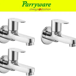 Uno Bib Cock Tap long – Wall Mounted Brass set of 3 pic 184 Bib Tap Faucet-51