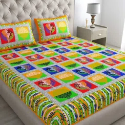 104 TC Cotton Double Printed Flat Bedsheet-99