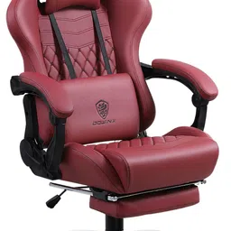 dowinx Multi-Functional Ergonomic Gaming & Computer Chair Massage Cushion, Premium PU Leather, Adjustable Neck & Lumbar Pillow, Footrest Gaming Chair-picture-11