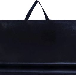 PU Leather Extra Thick Large Fitness/Yoga Mat with Carrying Strap Black 10 mm Yoga Mat-image-14