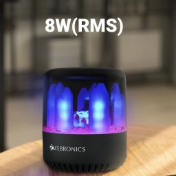 ZEBRONICS -10 v5.0,14h* playback, Cliff Design RGB Fusion, TWS Function 8 W Bluetooth Party Speaker image 3