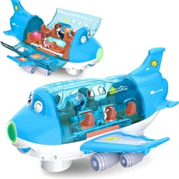 kidology Airplane Toys for Toddlers Age 2+ Years | 360° Rotation, Bump & Go Aeroplane-picture-3