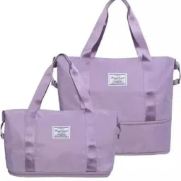 10 L Gym Duffel Bag - Foldable Duffle Bag for Travelling green - Purple-image-64