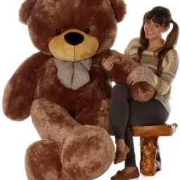 6 Feet Dark Brown Teddy Bear For Kid's Birthday Gift and Marriage Anniversary - 182.88 cm-picture-4