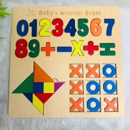 Wooden Numbers with XO Puzzle Toy-image-35