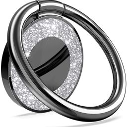 befunky Glitter Bling Mobile Phone Ring Holder Stand, Magnetic Finger (Black) Mobile Holder-23
