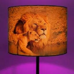 pinecraft international Intricate Multicolour Silk Printed Lampshade-picture-11