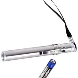 New Mini Flash Light Torches Stainless Steel LED Flashlight Round Moon Shape with Keychain Pen for Camping,Doctors,Dentist, Moon Light Torch-30