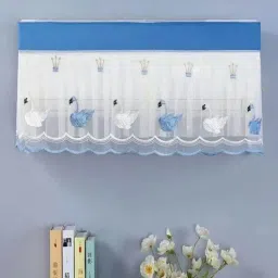 5 needs All Season Embroidered Net Dust Protection Cover For (1.5 Ton And 2 Ton) Split A/C (Assorted)-picture-2
