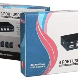 RAREGEAR 4-Port USB 2.0 Manual Sharing Switch Box PC Input to 1 USB Device Output Printer USB Adapter image 5