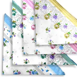 Just Peachy Premium HandKerchiefs |100% Cotton Hankies no. 425 ["Multicolor"] Handkerchief-image-22