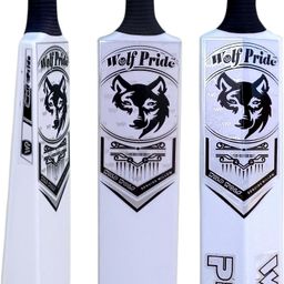 houseofcommon Wolf Pride Wild White/B Tennis Ball White Double Blade Full Size-8 PVC/Plastic Cricket Bat For 15+ Yrs-picture-42