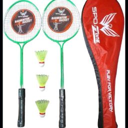 Badminton Racket Set Of 2 PC 3 Plastic Shuttle With Cover-20 Badminton Kit-image-18