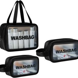Women Black Cosmetic Bag-image-4