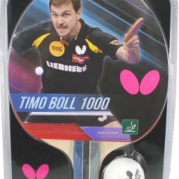 Timo boll 1000 ( With 2 balls ) Multicolor Table Tennis Racquet-image-74