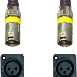 MIC XLR 3Pin Female Chassis Panel Mount With 3 Pin MIC XLR Male Connector Male / Female XLR Connector-image-43