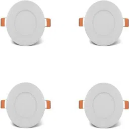 3 watt Slim panel light round warm white (yellowish) pack of 4 Recessed Ceiling Lamp-image-85