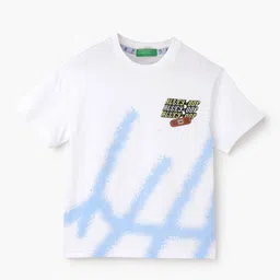 United Colors of Benetton Boys Printed Round Neck Short Sleeves Pure Cotton T-shirt-image-29