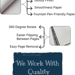 gargandassoci Handmade A4 Notebook Single Rule 140 Pages image 4