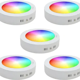 9W 7in1 Multicolour Surface Led (Red/Pink/Blue/Yellow/Violet/Green/White) Pack-5 Recessed Ceiling Lamp-10