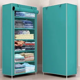 GREEN 6 LAYER COLLAPSIBLE WARDROBE Carbon Steel Collapsible Wardrobe-image-5