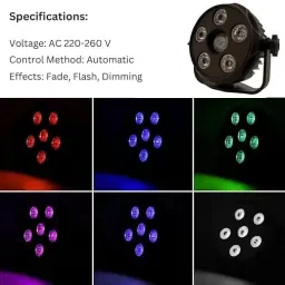 kavora Mini Par DJ Light with 6 Multi-Color LEDs – Ideal for Festivals & Parties Single Disco Ball image 5