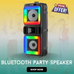 Clairbell Party Speaker with Wireless Bluetooth Speaker RGB Light Mic & Aux /USB Card G439 40 W Bluetooth Party Speaker-picture-14