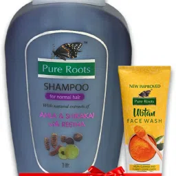 Amla, Shikakai & Reetha Shampoo 1000ml with 100ml Ubtan Face Wash-image-7