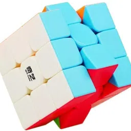 lodestone 3X3 Qiyi Qiyuan Sticker Less Magic Speed Cube (Multicolour) image 3